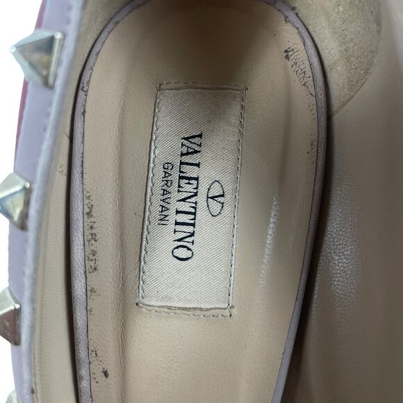 Valentino Garavani Rockstud Two Tone Platform Pumps Peep Toe Size 41 - Picture 11 of 11